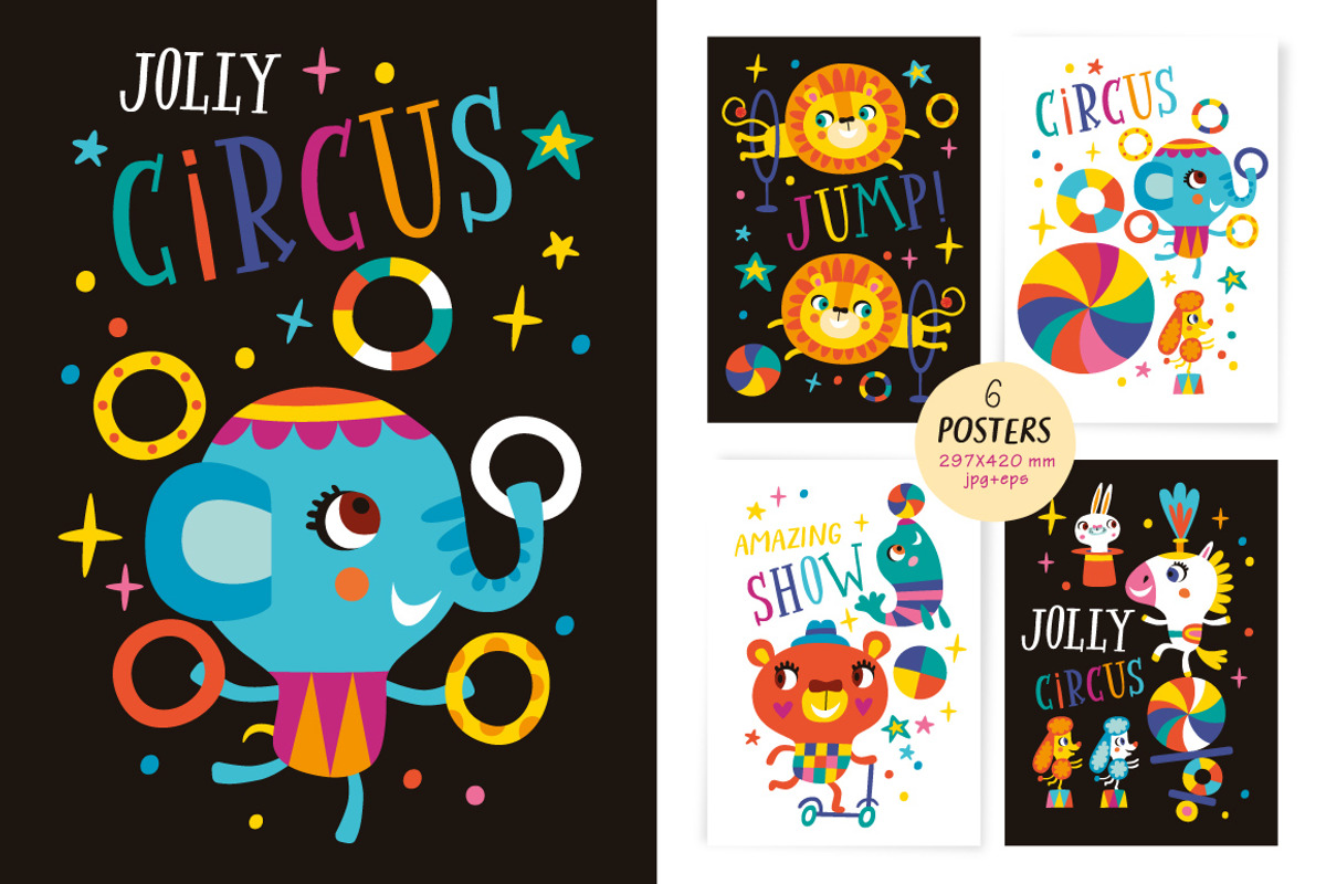 Little animals. Circus., an Animal Illustration by Alena Razumova (Photo 3 of 3)