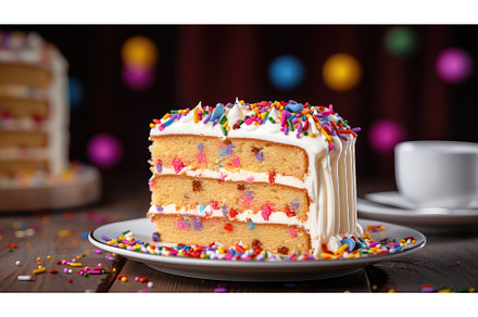 celebration confetti cake food ai, a Background Photo by pikepicture
