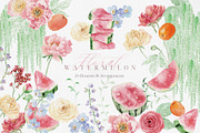 Watercolor Clipart - WATERMELON, a Decorative Illustration by Beigetime (Thumbnail 1 of 10)