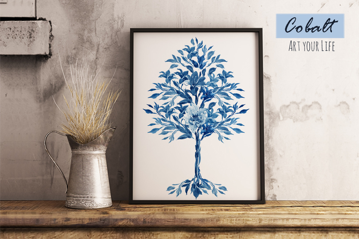 Cobalt Blue. Floral set, an Illustration by Irina Dolgikh (Photo 8 of 9)