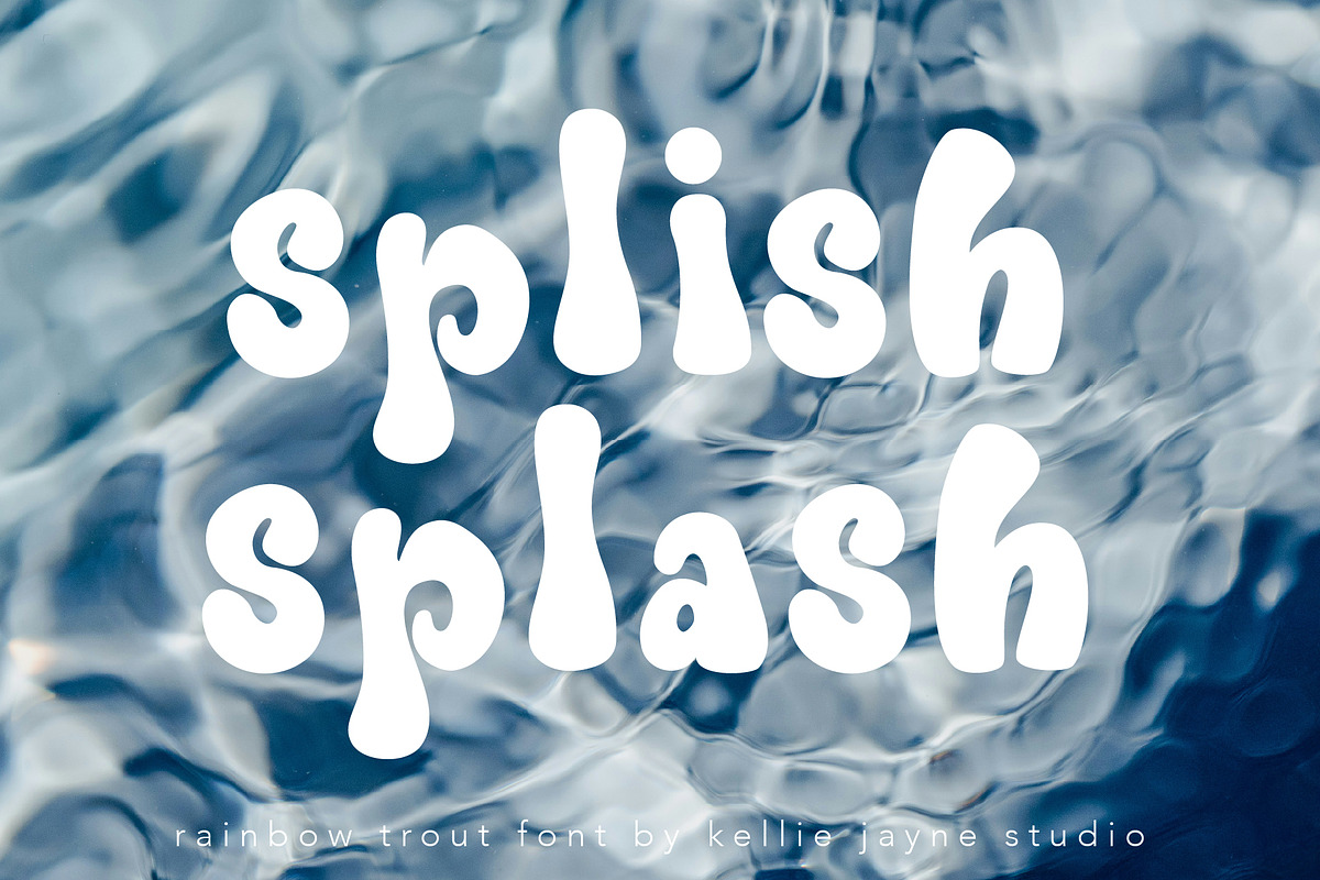 Rainbow Trout Bubble Font, a Handwritten Font by Kellie Jayne Studio (Photo 2 of 10)
