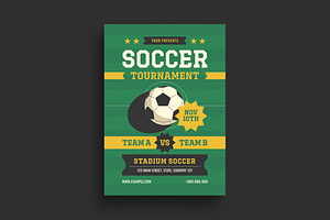 Modern Soccer Tournament Flyer, a Flyer Template by VectorVactory