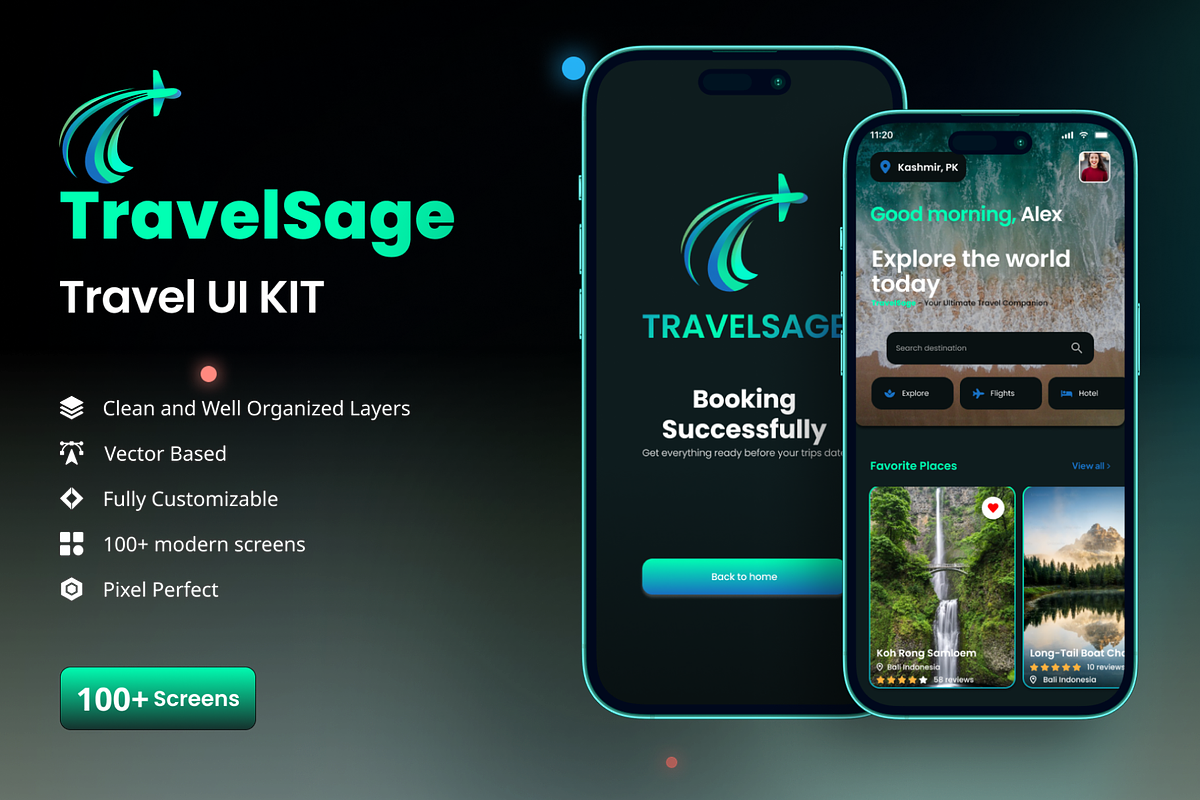 Travel Sage | Travel Mobile App, an UI Kit Template by Sufian Masood (Photo 5 of 6)