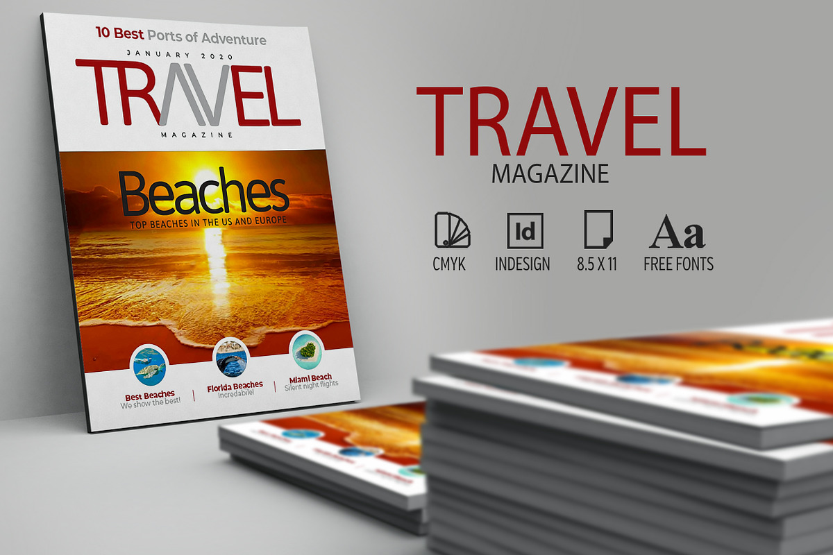 Travel Magazine, a Magazine Template by potterDesigns (Photo 1 of 13)