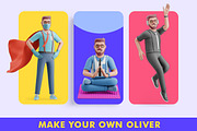 THIS IS OLIVER | 3d character set, a Technology Illustration by As Good As Possible (Thumbnail 2 of 8)