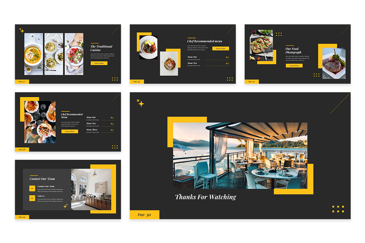 Restaria - Restaurant Google Slides | Creative Market