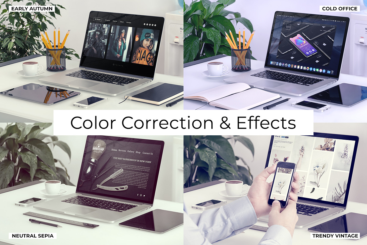 MacBook Pro Office Mockups, an iPhone Mockup by Mockups & Illustrations (Photo 3 of 11)