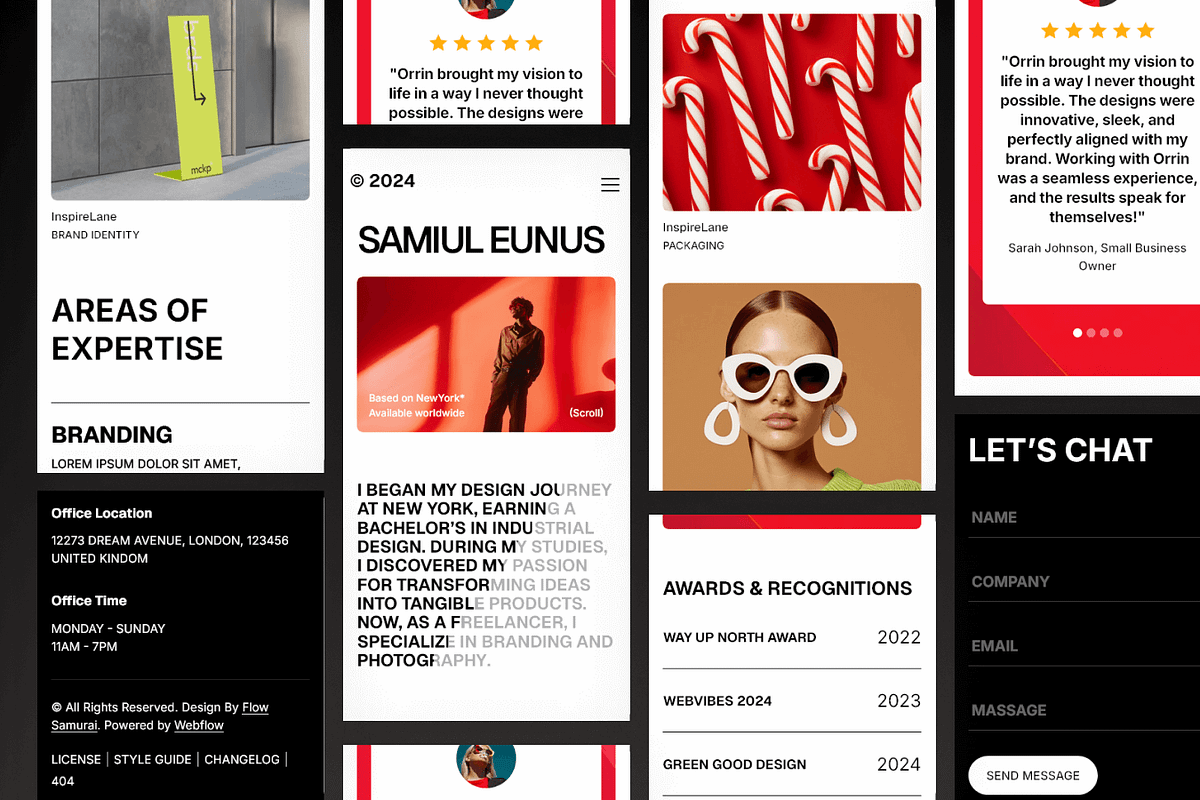 Orrin: Figma Portfolio Template, a Websites & App Template by Flow Samurai Templates (Photo 6 of 6)