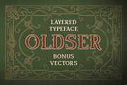 Oldser Typeface + Bonus Vectors, a Font by Uncle Avi's Supply (Thumbnail 1 of 6)