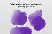 Procreate watercolor bundle, a Brush Add-On by Endete & Mazak brushes (Thumbnail 6 of 10)