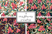 Watercolor iris flowers set., an Illustration by redstudio (Thumbnail 3 of 10)
