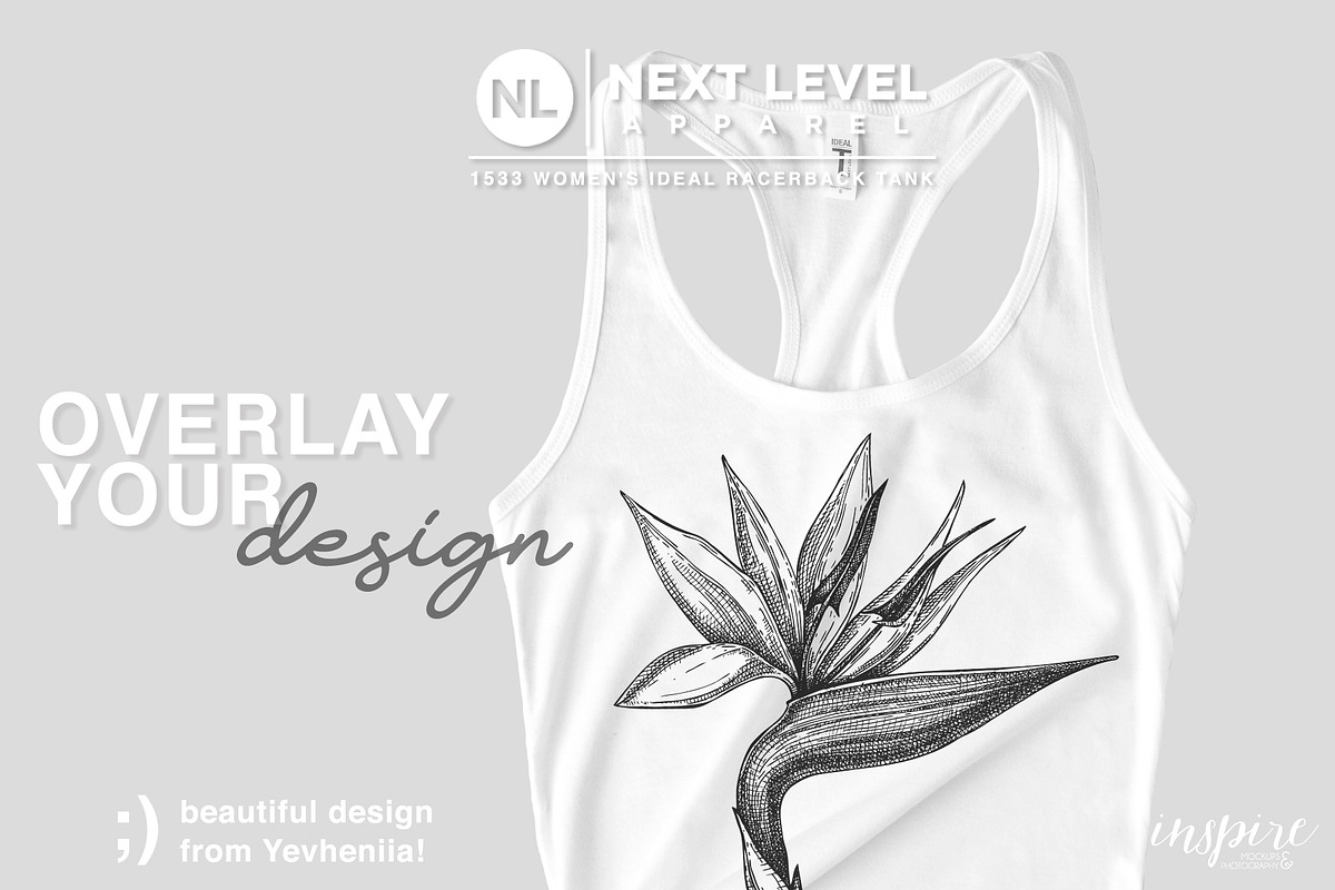 NEXT LEVEL 1533 Racerback Top Mockup, a Shirt Mockup by Inspire Mockups (Photo 2 of 7)