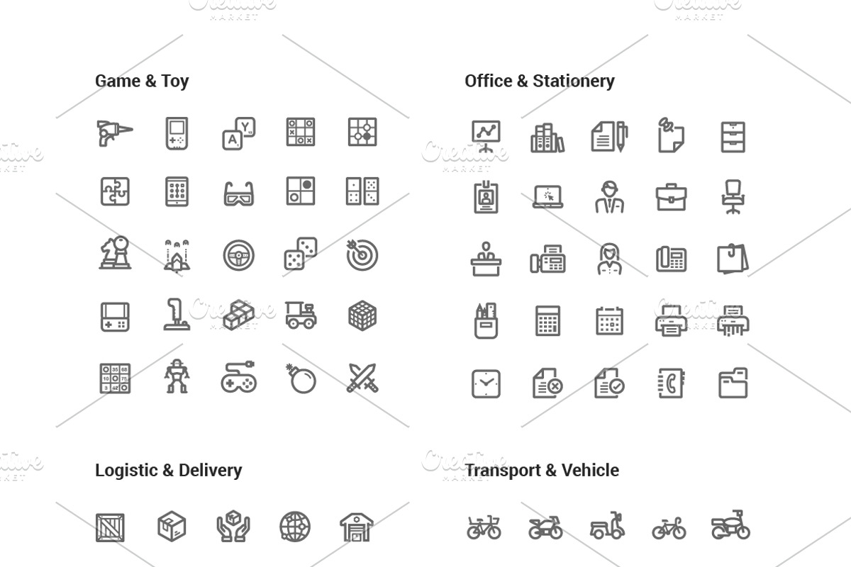 1500 Line Icons Pack, an Outline Icon by WORAKAMON Design Studio (Photo 5 of 18)