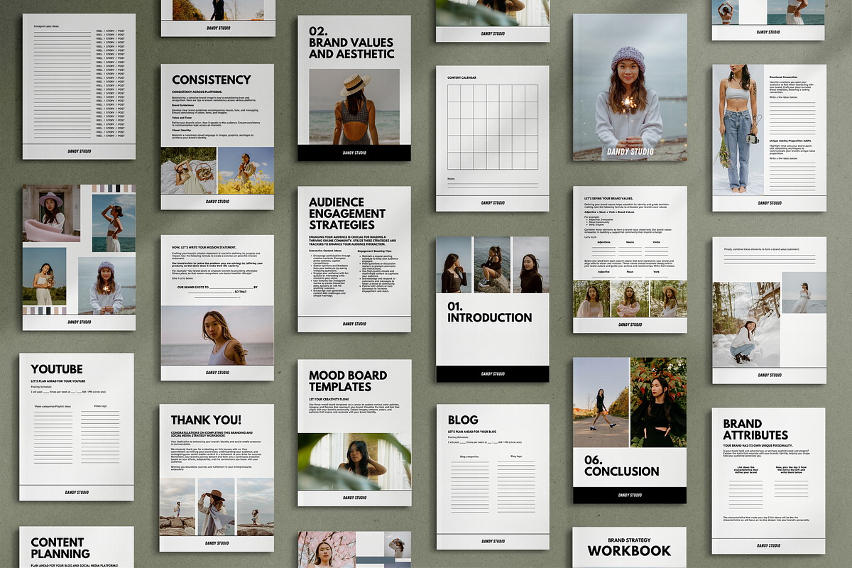 Brand Strategy Workbook for Canva, a Marketing Template by Dandy Studio (Photo 4 of 7)