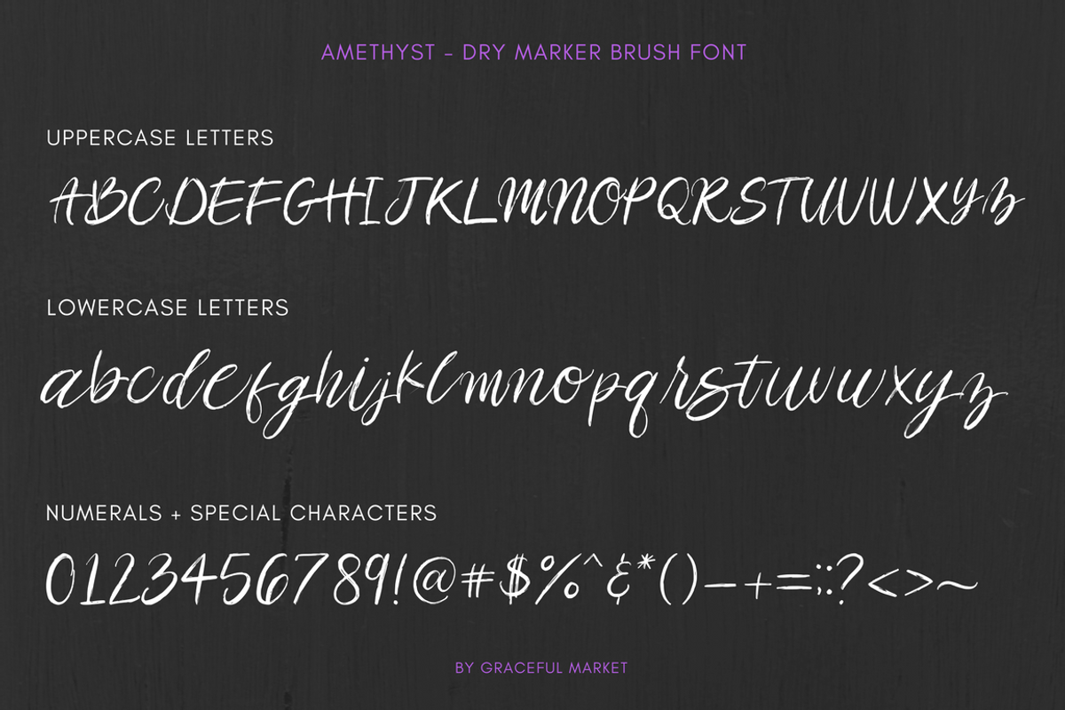 Amethyst Script Brush Font, a Script Font by Graceful Market (Photo 2 of 3)