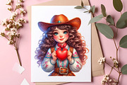Quirky Valentine Cowgirl Clipart PNG, an Illustration by SinaCreation (Thumbnail 7 of 11)