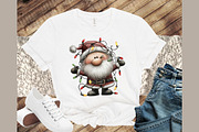 Christmas jolly Santa Claus lights, an Illustration by Sublimation Artist (Thumbnail 2 of 9)
