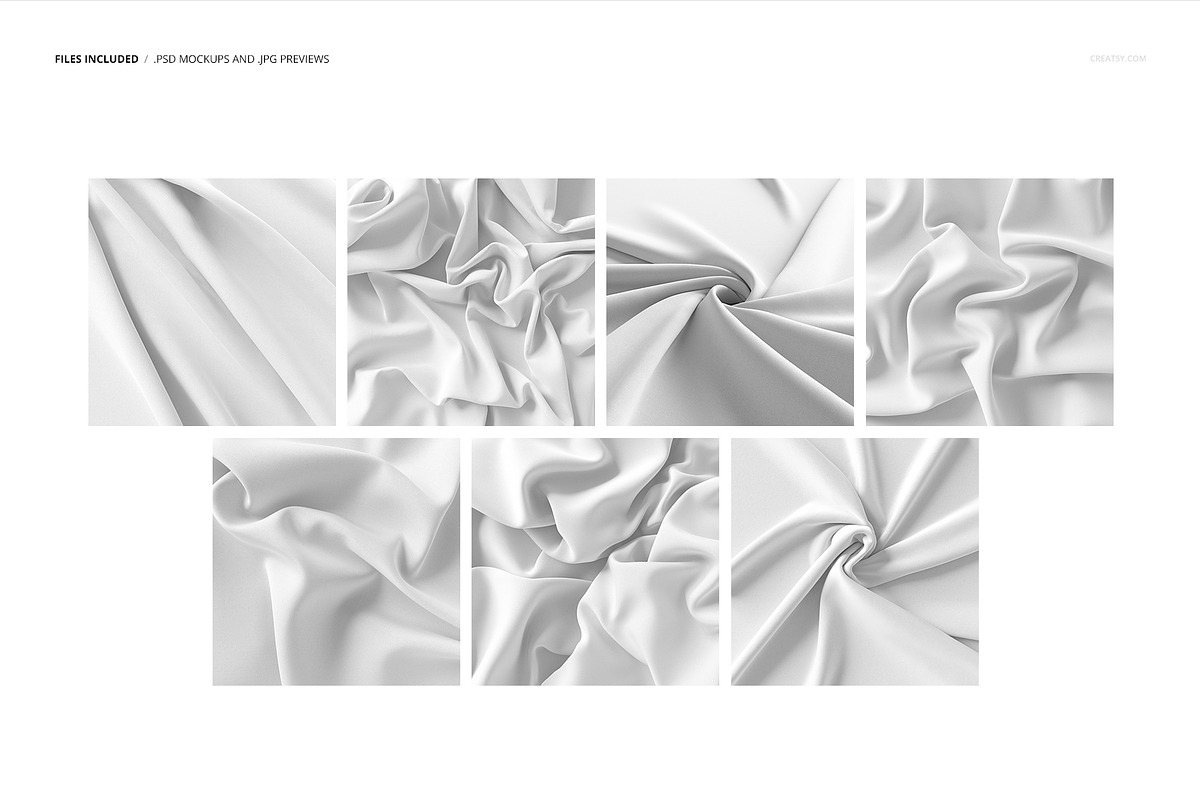 Silk Fabric Closeups Mockup Set, a Merchandise Mockup by creatsy5 (Photo 2 of 11)