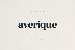 Averique – Elegant Modern Serif Font