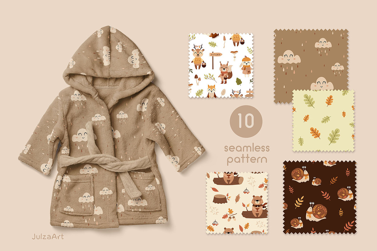 Autumn animals collection, a Seasonal Illustration by JulzaArt (Photo 6 of 11)