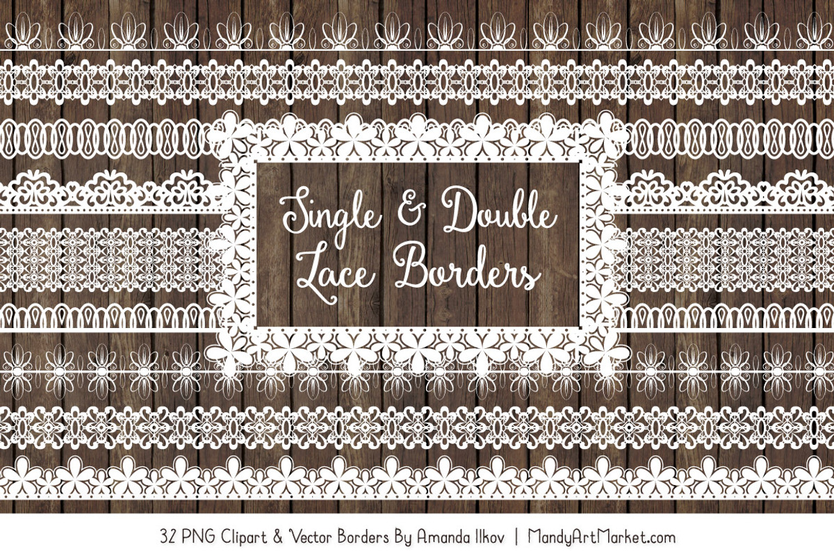 White Lace Clipart Borders, an Illustration by Amanda Ilkov (Photo 1 of 4)