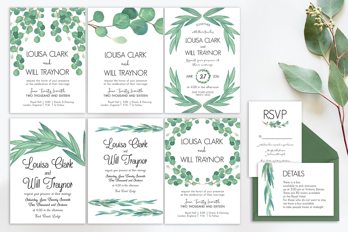 Tremendous Eucalyptus Collection, an Invitation Template by Knotted Design (Photo 5 of 24)