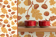 Pine cones & acorns Clipart patterns, a Seasonal Illustration by Carpet Tapete Pretzel (Thumbnail 5 of 13)
