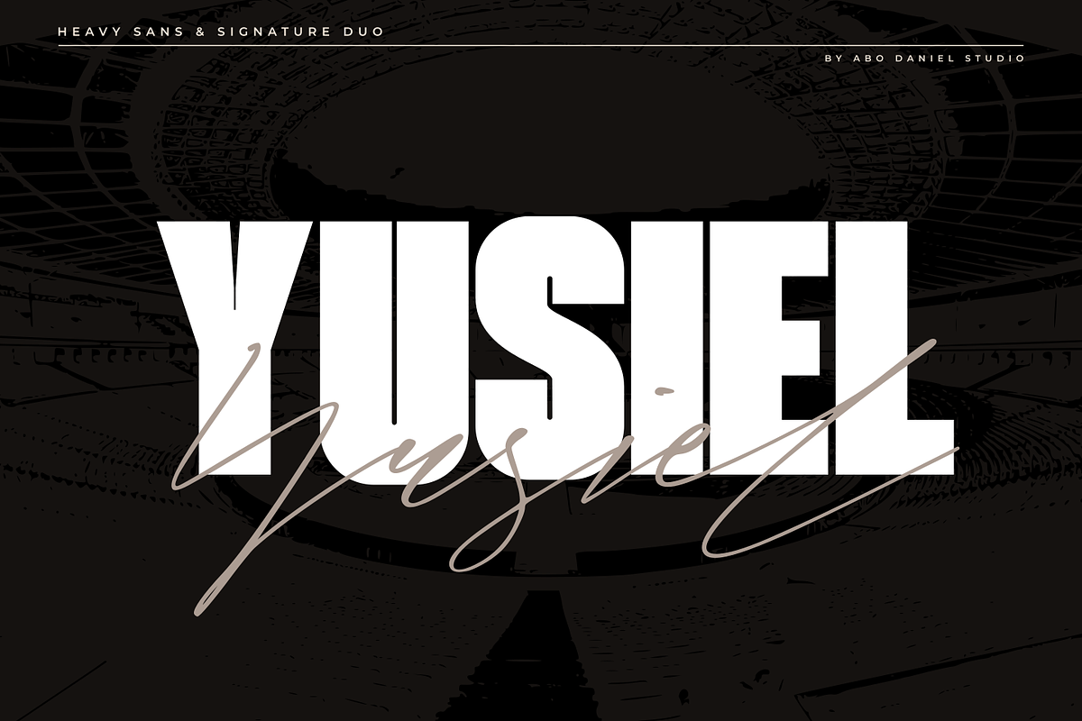 Yusiel, a Sans Serif Font by Abo Daniel Studio (Photo 1 of 13)