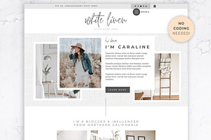 Wix Website Template White Linen