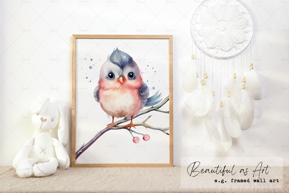 Cute Watercolor Bird | Bird's Nest, an Illustration by Dazzling Art Boutique (Photo 8 of 11)