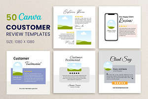 Canva Frame Customer Review Template