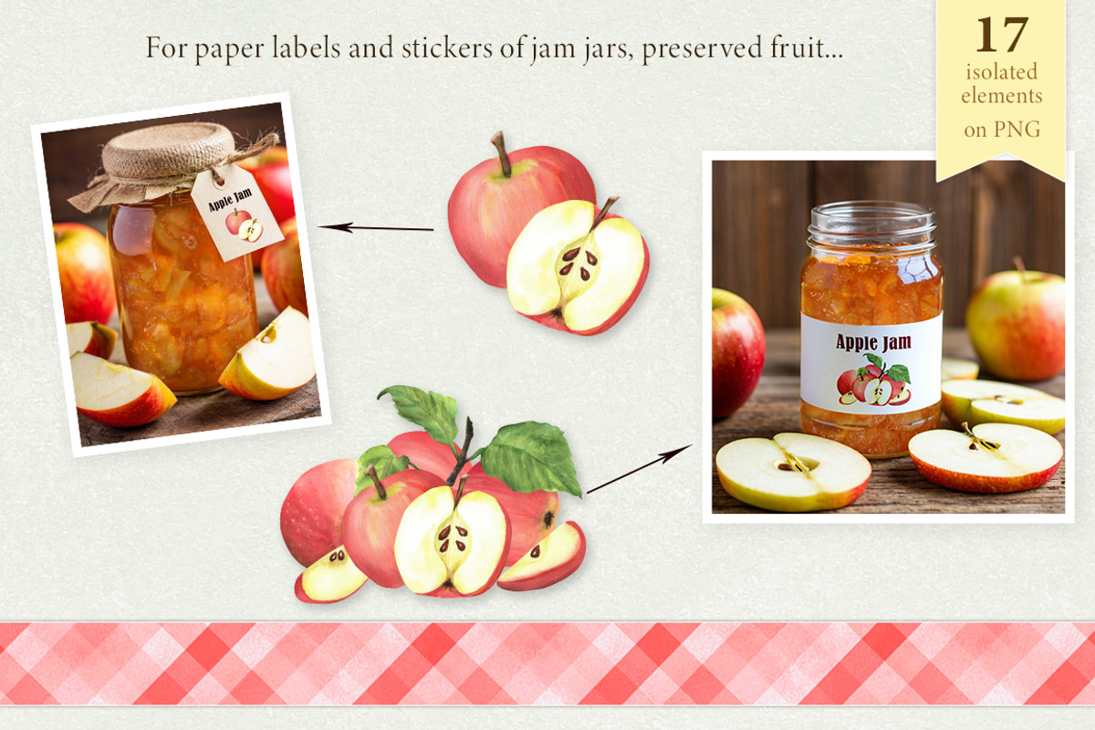 Apple Orchard Watercolor Clipart, a Food Illustration by ElenaValeto (Photo 5 of 13)