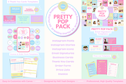 Pretty Pop Branding Kit Templates, a Templates & Theme by Hell Yeah Designs (Thumbnail 1 of 10)