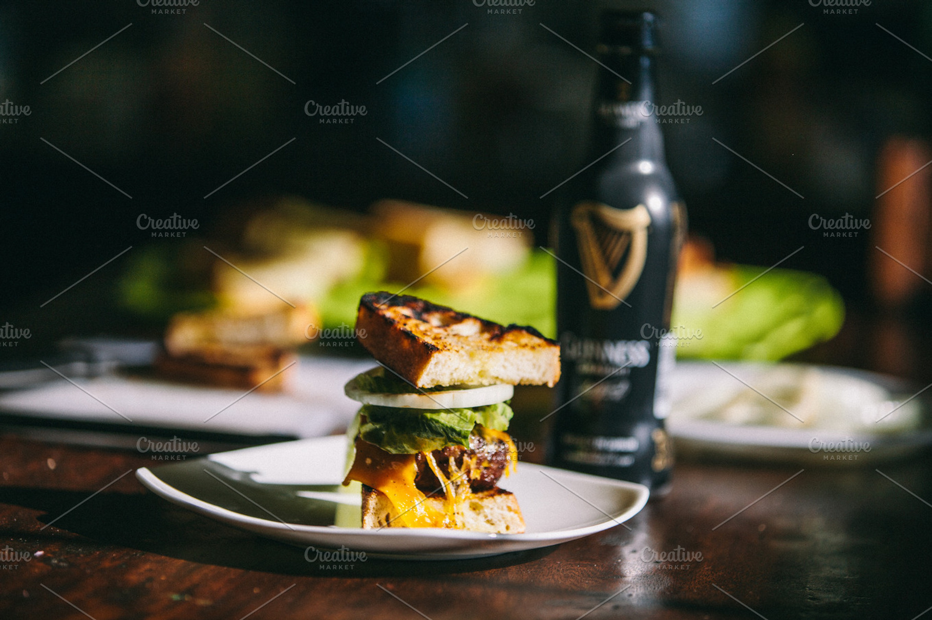 Gourmet Cheeseburger On Sourdough