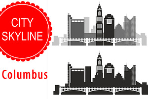Columbus, Ohio vector skyline, an Illustration by DimShop