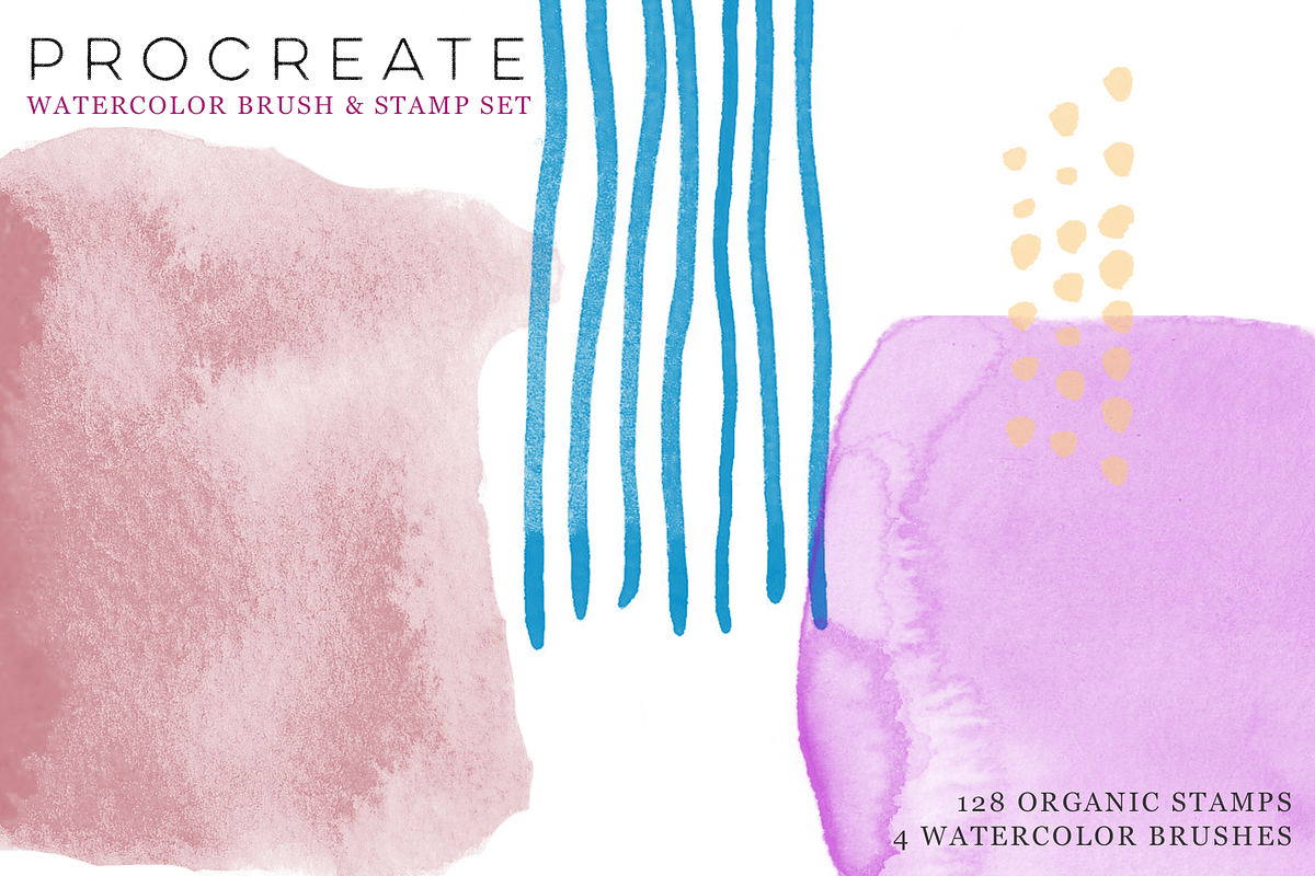 Procreate Watercolor Brush & Stamps, a Brush Add-On by CC CREATIVE CO (Photo 13 of 21)