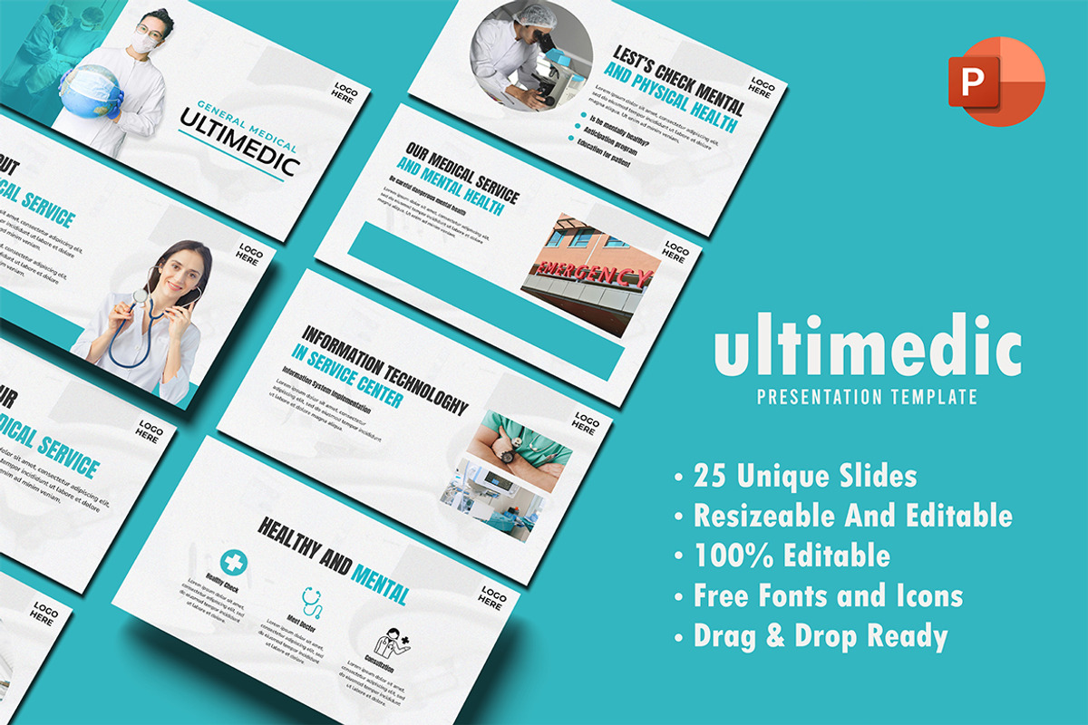 Medical Presentation Template, a Presentation Template by Glyphminds Studios (Photo 1 of 3)
