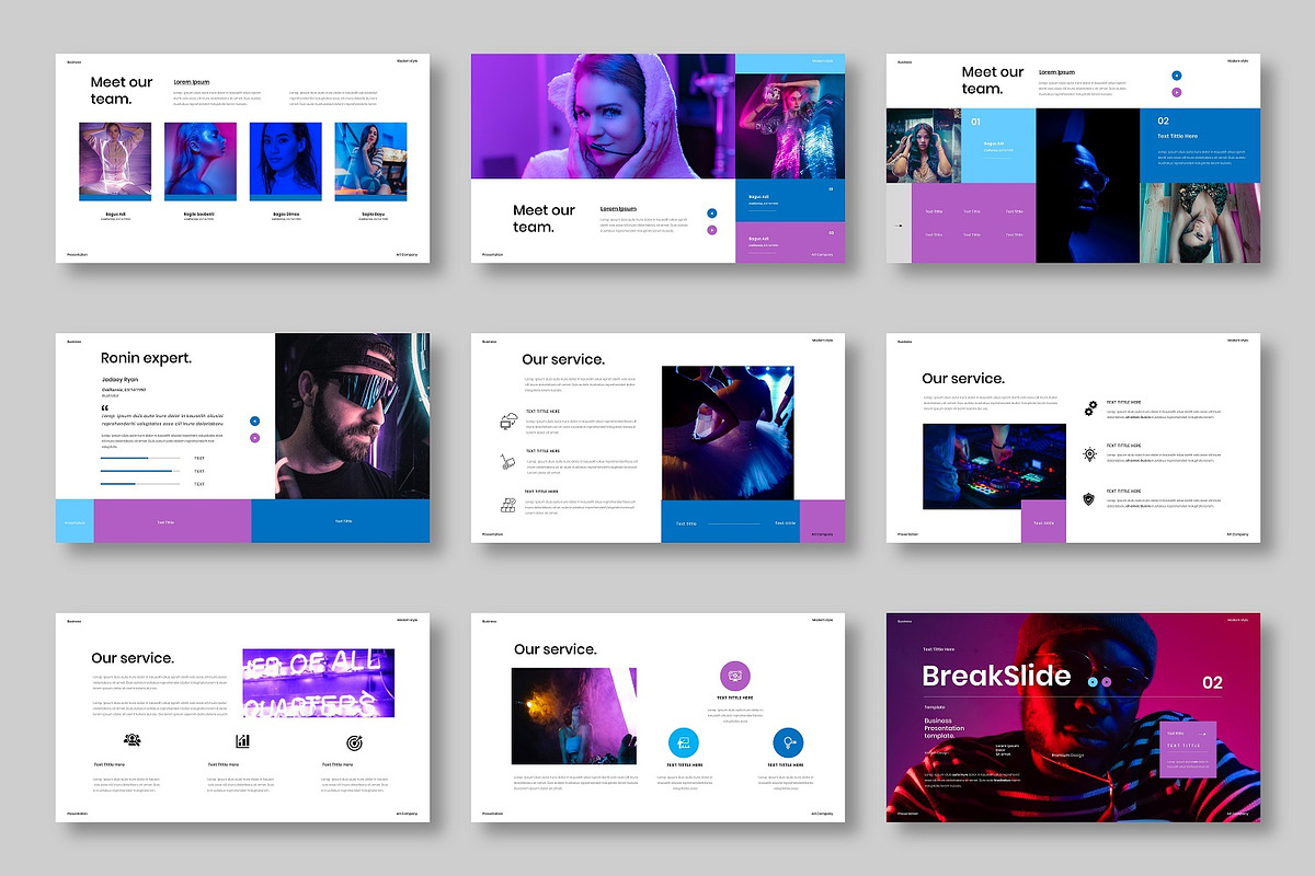 Ronin - Business Google Slide, a Presentation Template by Dens Creative Studio (Photo 3 of 6)