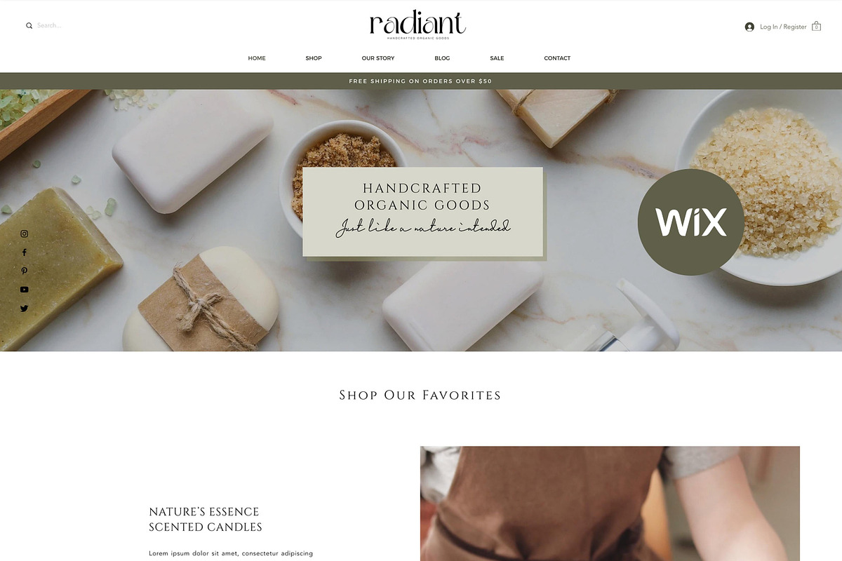 Wix Website Template - Ecommerce, a Wix Template by Nes Design Co (Photo 1 of 9)