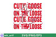 Cute Goose On The Loose SVG PNG EPS, a Graphic by mh_arif (Thumbnail 1 of 4)