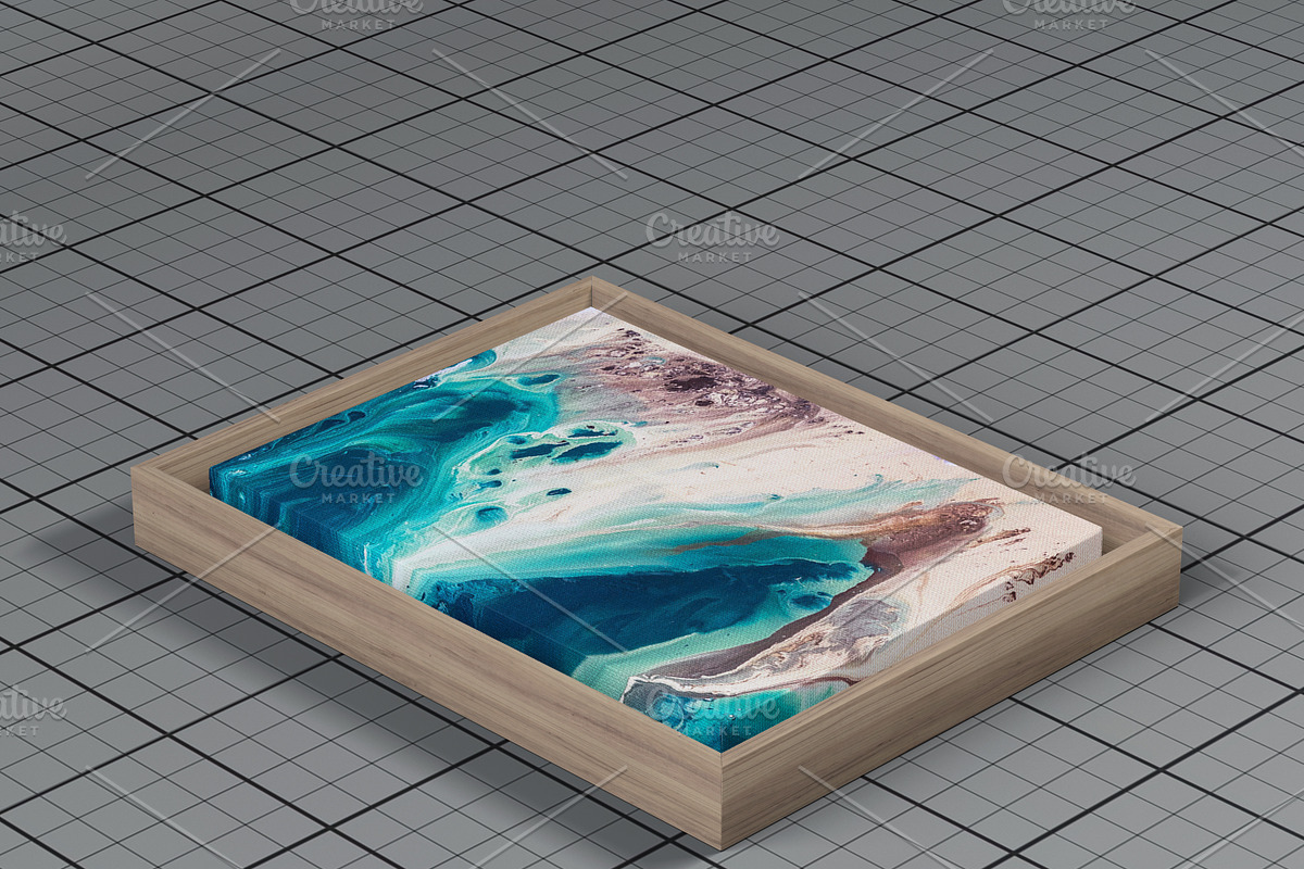 Wood Frame Canvas Mock-Up, a Pens & Pencil Mockup by desgiant (Photo 3 of 26)