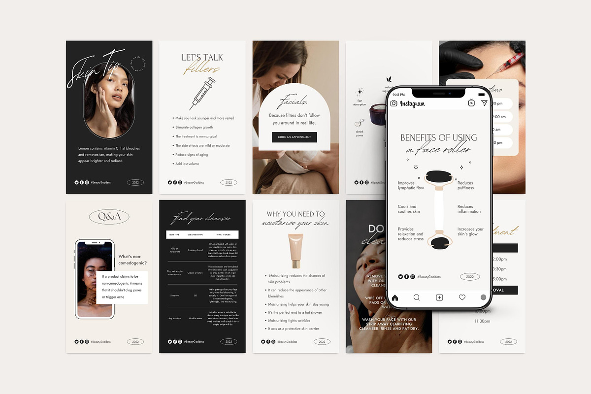 Canva Skincare templates, a Social Media Template by LiliesandBerries (Photo 10 of 19)
