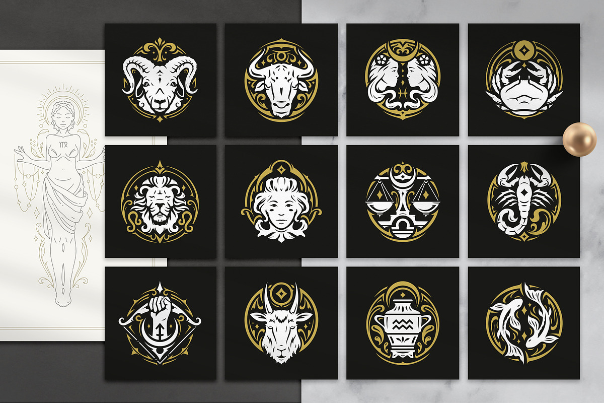 Zodiac Collection, a Graphic by Vasya Kobelev (Photo 5 of 11)