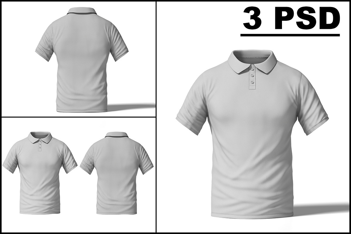 Polo T-Shirt Mockup, a Shirt Mockup by mockupbuys (Photo 2 of 8)