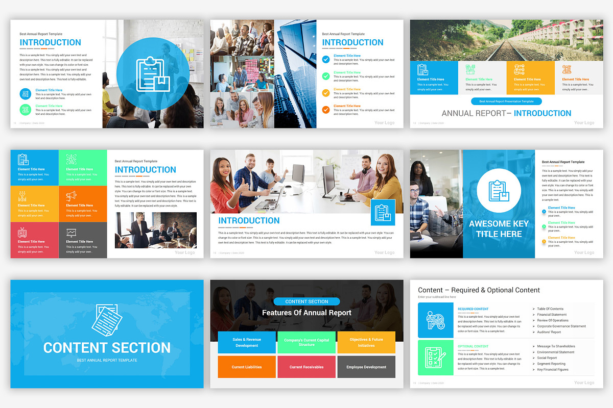 Annual Report Google Slides Template, a Presentation Template by SlideOne (Photo 5 of 34)