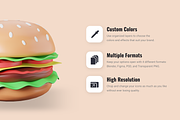 3D Food Icons, a 3D by Flat Icons (Thumbnail 3 of 8)