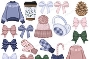Winter Clipart, a Seasonal Illustration by GlamArtZhanna (Thumbnail 2 of 5)