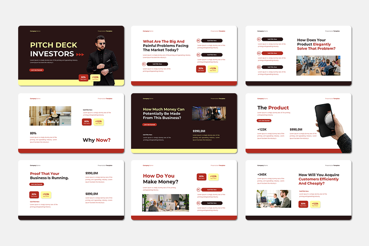 Pitch Deck Investors - Google Slides, a Presentation Template by QR ...