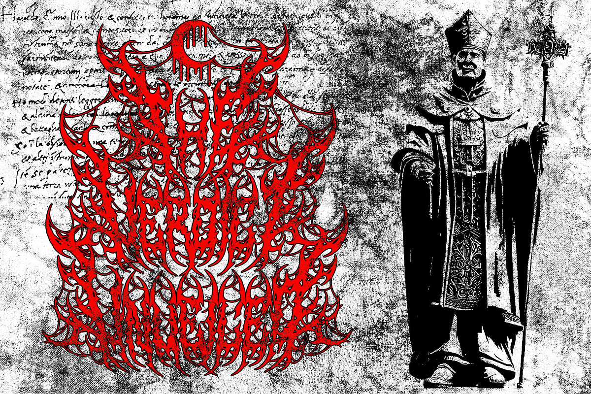 Cursed Obscure Death Metal Font, a Blackletter Font by Fonday Studio (Photo 12 of 19)