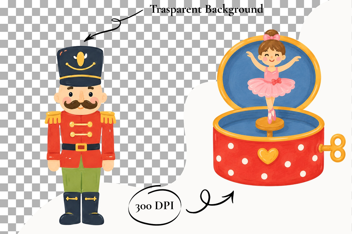 Santa's Workshop Clipart Christmas, a Seasonal Illustration by SugarCloudStudioArt (Photo 2 of 6)